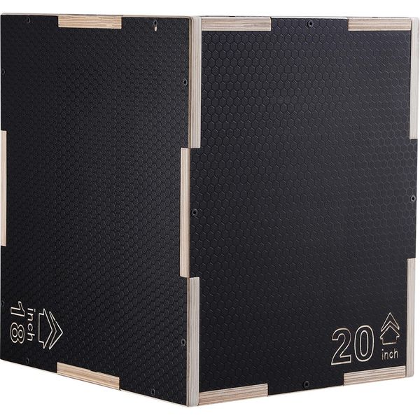 Succebuy 3-In-1 Plyometric Jump Box, Plyo Box In Legno Da 20/18/16 Pollici, Piattaforma E Jump Agility Box, Step-Up Box Fitness Antiscivolo Per L'allenamento In Palestra A Casa-image