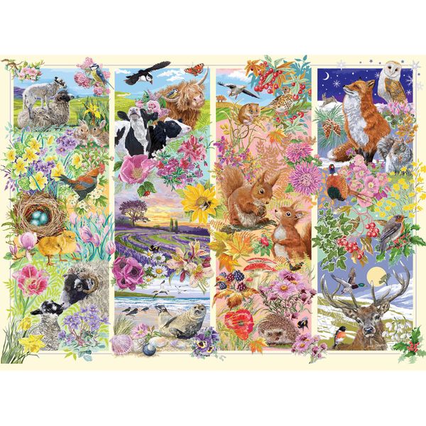 Gibsons Puzzle Attraverso Le Stagioni - 1000 Teile Puzzle Spaß-image