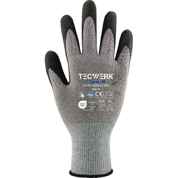 Guanti Flex N Taglia 9 Grigio/Nero En 388 Dpi Categoria Ii-image