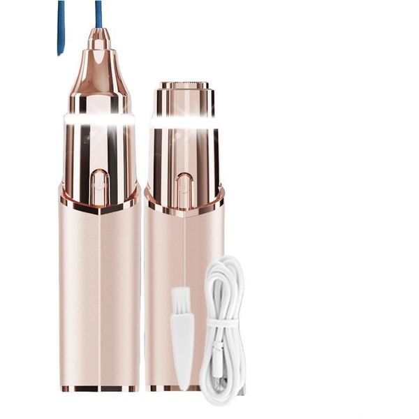 Inf Mini Epilatore Portatile Ricaricabile A Forma Di Rossetto Oro-image