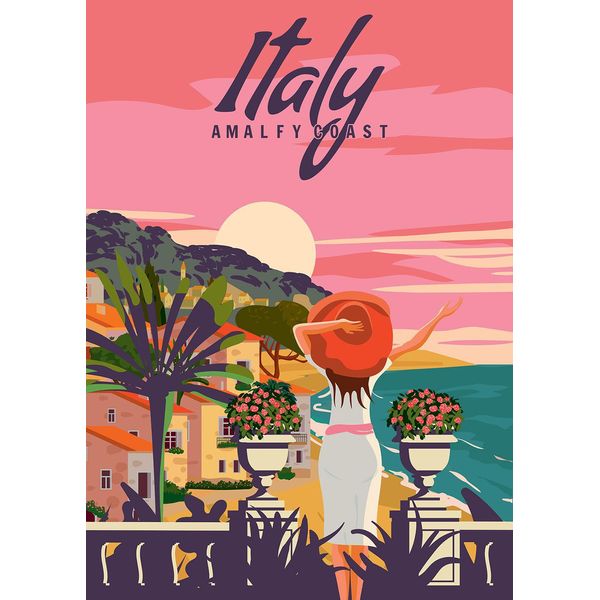 Puzzle Alipson Italia Costiera Amalfitana - 1000 Pezzi Multicolore-image