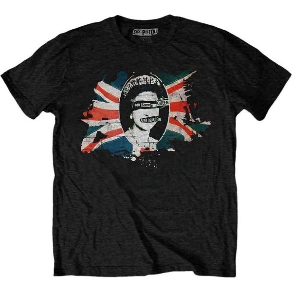 Sex Pistols TričKo God Save The Queen Bandiera Unisex Nero L-image