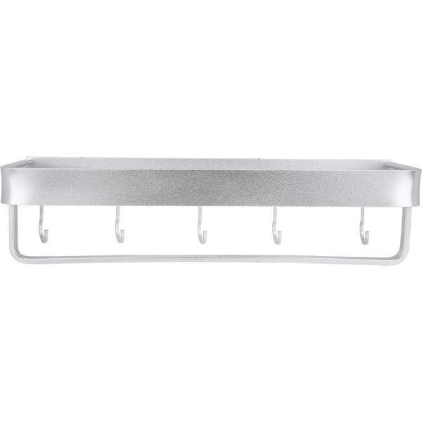 Portaoggetti A Parete Rack Shower Shelf Supporto Multifunzionale Per Cucina Bagno (40Cm Storage Rack Con Guida E Gancio)-image