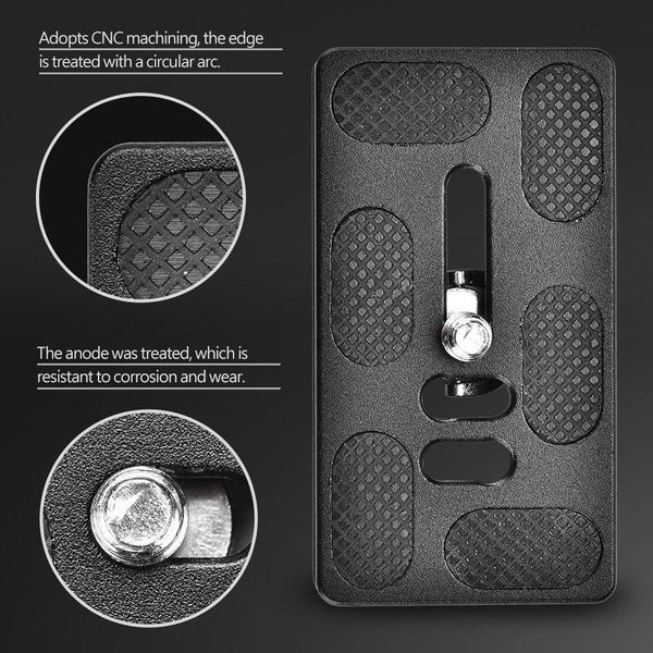 Piastra A Sgancio Rapido Con Attacco A Vite Da 1/4 Di Pollice Per Testa A Sfera Per Treppiede Arca Benro Per Fotocamere Reflex (PU70)-image