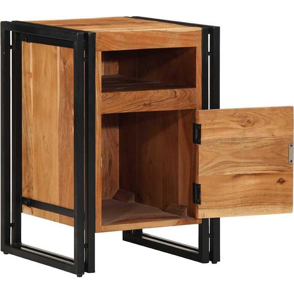 Syfax™ Comodino 40X40X59 Cm In Legno Massello Di Acacia-image