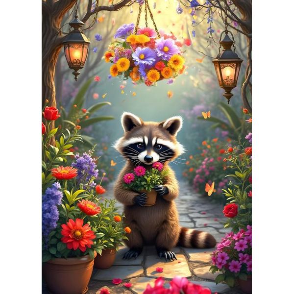 Puzzle Alipson - Puzzle Del Giardino Del Procione - Giocattolo Per Bambini-image