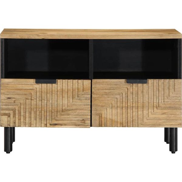 Syfax™ Mobile Porta Tv Marrone 70X33X46 Cm In Legno Massello Di Mango-image
