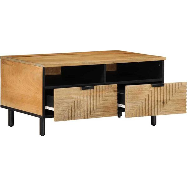 Syfax™ Tavolino Da Salotto Marrone 80X54X40 Cm Legno Massello Di Mango-image