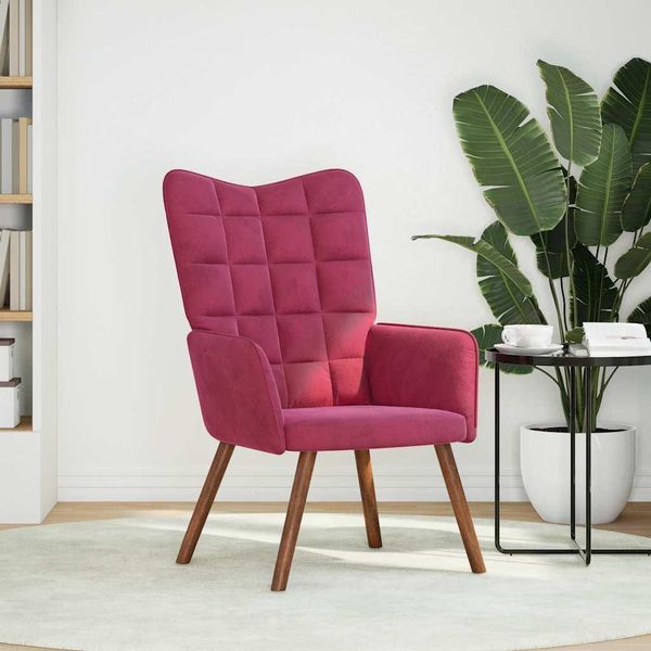 Syfax™ Sedia Relax Rosso Vino In Velluto-image