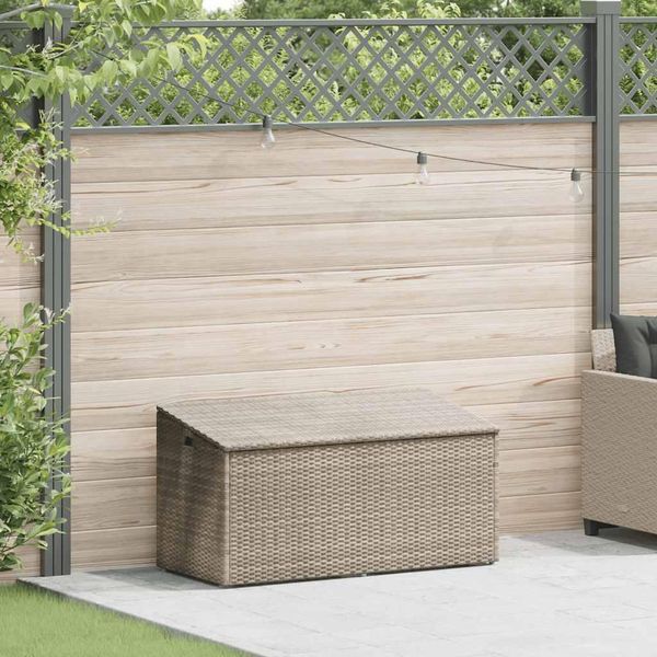 Syfax™ Baule Da Giardino Grigio Chiaro 110X50X58 Cm In Polyrattan-image