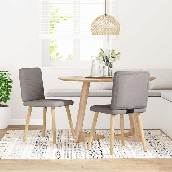 Syfax™ Sedie Da Pranzo 2 Pz Tortora In Tessuto-image