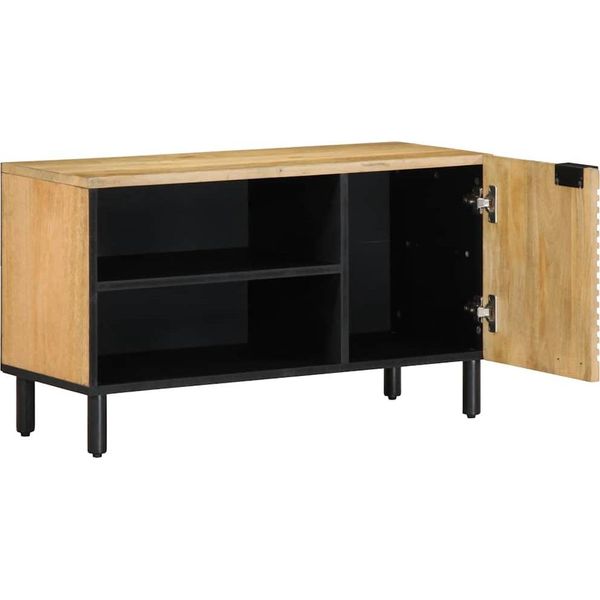 Syfax™ Mobile Porta Tv Marrone 80X31,5X46Cm In Legno Massello Di Mango-image