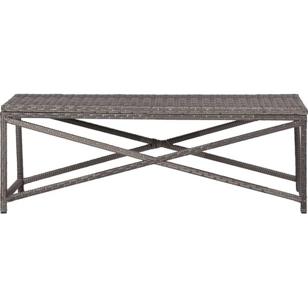 Syfax™ Panchina Da Giardino 120 Cm In Polyrattan Grigio-image
