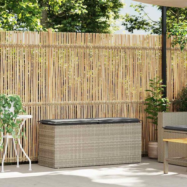 Syfax™ Panca Da Giardino Con Cuscino 110X40X44 Cm In Polyrattan-image