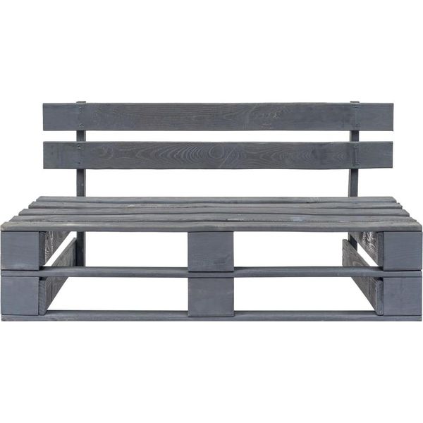 Syfax™ Panca Da Giardino Su Pallet In Legno Grigio-image