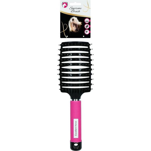Eccellente Spazzola Suprema Per Cavalli (Coda E Criniera) Rosa-image