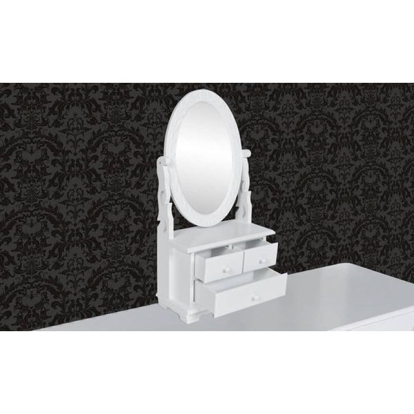 Syfax™ Toletta Con Specchio Oscillante Ovale In Mdf-image