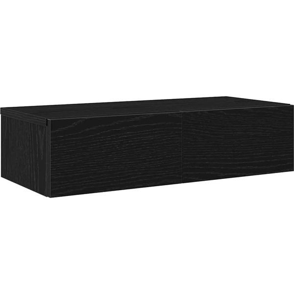 Syfax™ Scaffale A Parete Con Cassetti Nero 60X26,5X15 Cm In Truciolato-image