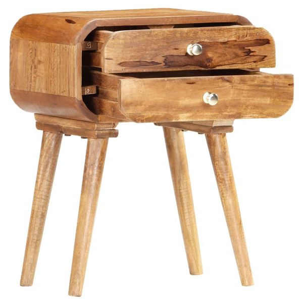 Syfax™ Comodino 40X30X58 Cm In Legno Massello Di Mango-image