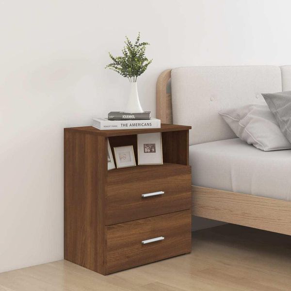 Syfax™ Comodini 2 Pz Rovere Marrone 50X32X60 Cm-image