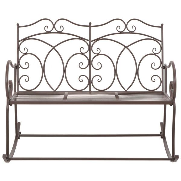 Syfax™ Panchina Da Giardino 104 Cm In Ferro Marrone Anticato-image