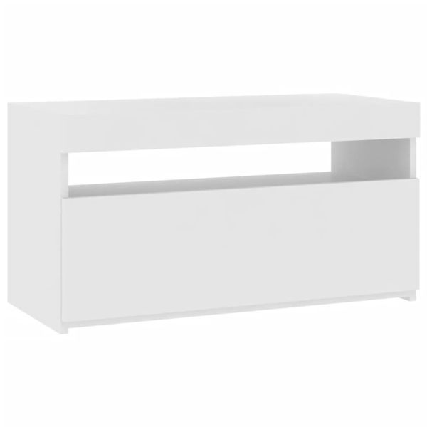 Syfax™ Mobile Porta Tv Con Luci Led Bianco 75X35X40 Cm-image