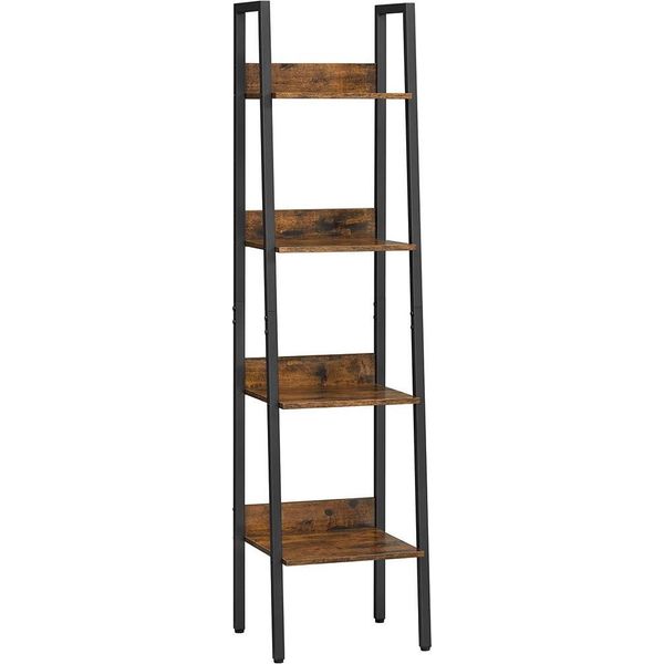 Scaffale A Scala, Libreria A 4 Ripiani Per Ufficio, Scaffali Indipendenti Per Soggiorno, Camera Da Letto-image