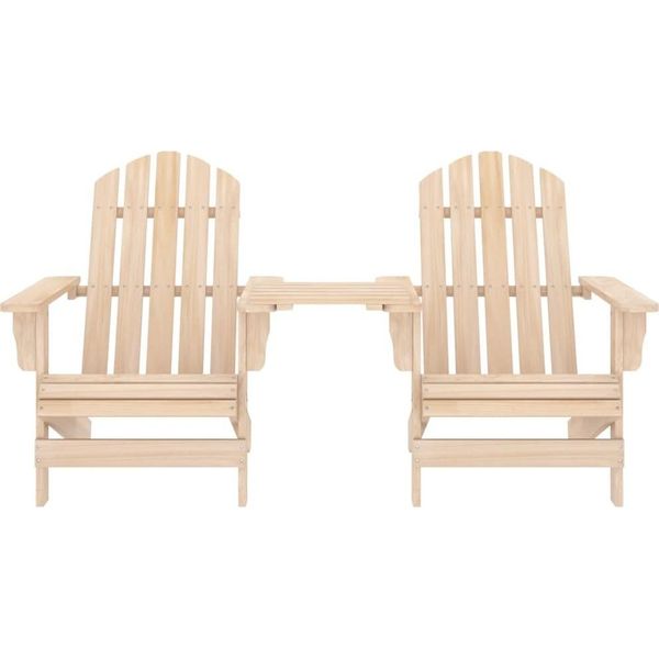 Syfax™ Sedie Da Giardino Adirondack Con Tavolino In Legno Abete-image