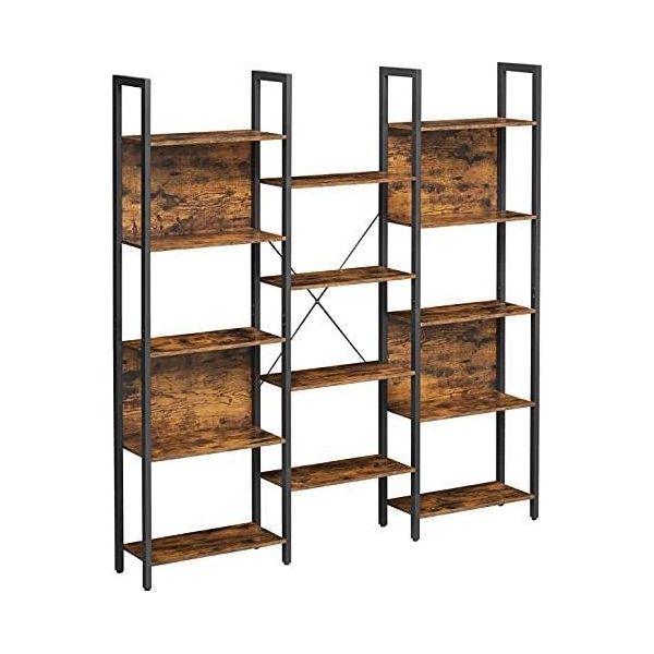 Libreria Con Struttura In Acciaio In Stile Industriale, 5 Ripiani-image