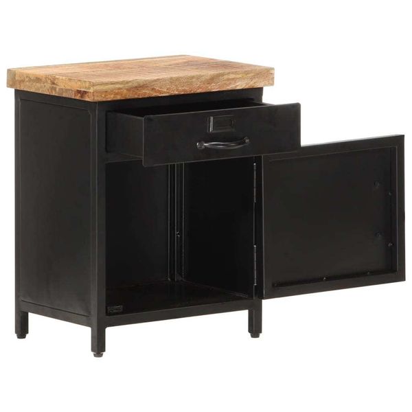 Syfax™ Comodino 40X30X52 Cm In Legno Di Mango Grezzo-image
