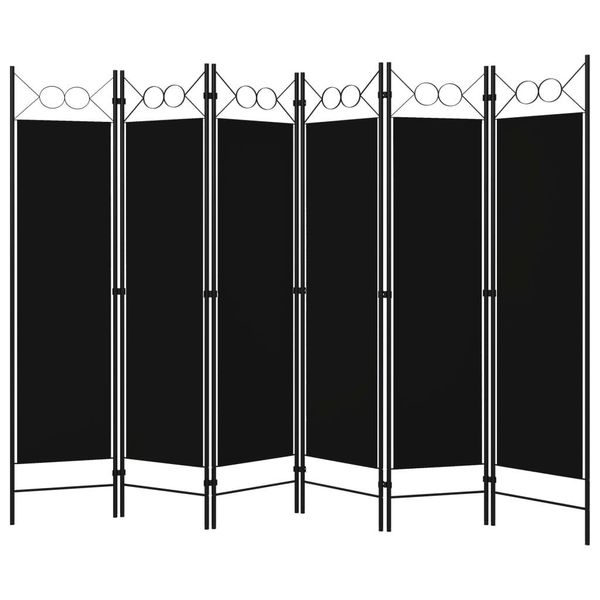 Syfax™ Paravento A 6 Pannelli Nero 240X180 Cm-image