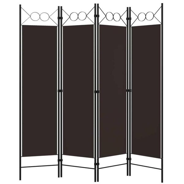 Syfax™ Paravento A 4 Pannelli Marrone 160X180 Cm-image