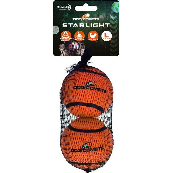 Comete Del Cane Starlight Star Tennisbal L Oranje 2St-image