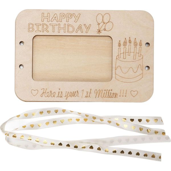 Il Tuo Primo Milione Di Portafogli In Legno Creativo Porta Soldi Regalo Di Compleanno Regalo Di Matrimonio-image