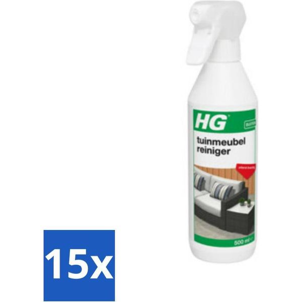 Hg Detergente Per Mobili Da Giardino 500 Ml - Confezione Risparmio - 15 Pezzi-image