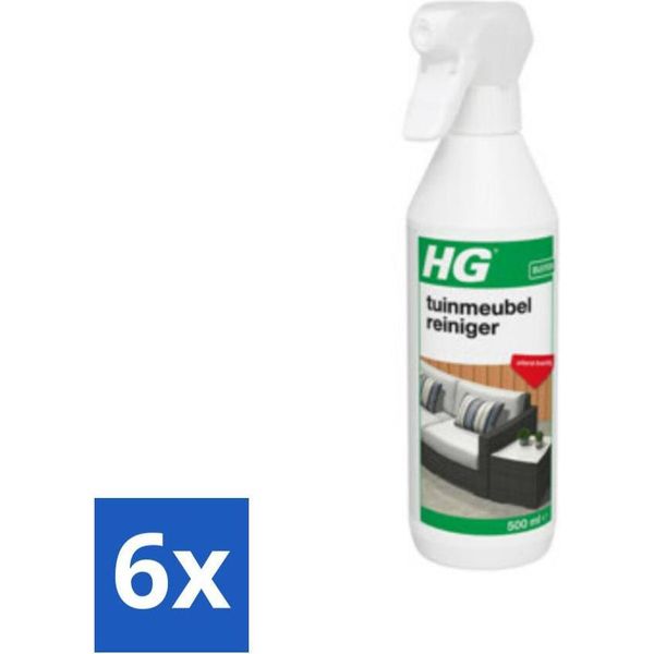 Hg Detergente Per Mobili Da Giardino 500 Ml - Confezione Risparmio - 6 Pezzi-image