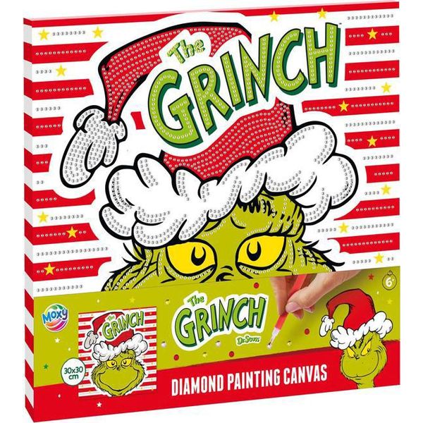 Gruppo Creativo Di Bricolage, Tela Da Pittura Con Diamanti "Il Grinch"" – 30 X 30 Cm"-image