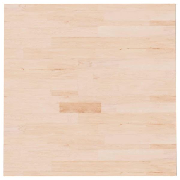 Syfax™ Piano Tavolo Quadrato 70X70X2,5 Cm Massello Rovere Non Trattato-image