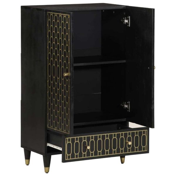 Syfax™ Credenza 60X33X110 Cm In Legno Massello Di Mango-image