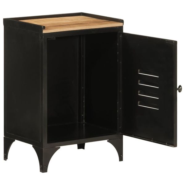 Syfax™ Mobile Da Bagno 40X30X60 Cm In Ferro E Legno Massello Di Mango-image