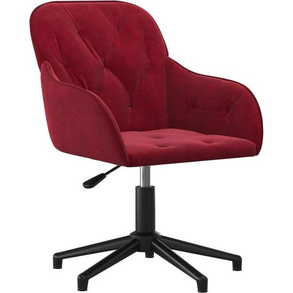 Syfax™ Sedia Da Ufficio Girevole Rosso Vino In Velluto-image