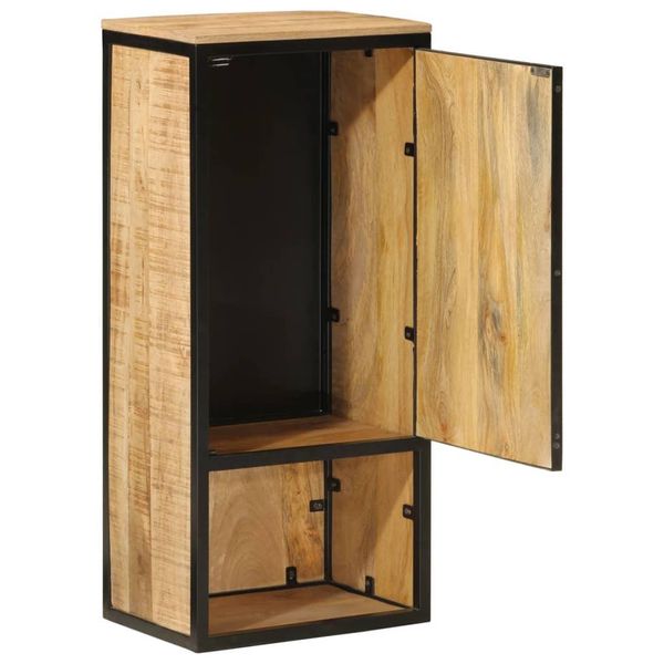 Syfax™ Mobile Da Bagno 40X27X90 Cm In Legno Massello Di Mango E Ferro-image