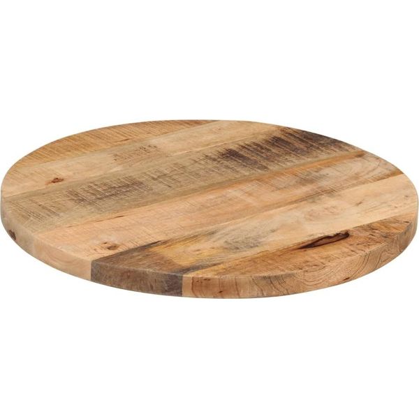 Syfax™ Piano Per Tavolo Ø 40X2,5Cm Rotondo Legno Massello Grezzo Mango-image