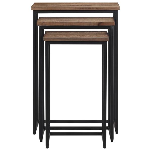 Syfax™ Tavolini A Incastro 3 Pz In Legno Massello Di Teak-image
