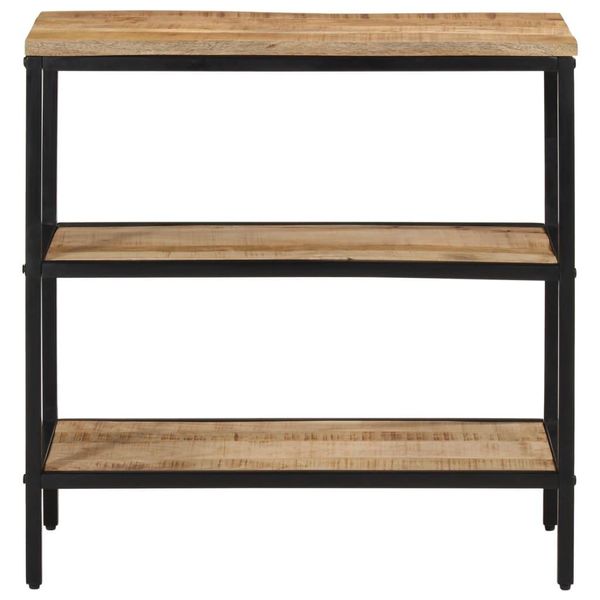 Syfax™ Tavolo Consolle 70X35X70 Cm In Legno Massello Di Mango Grezzo-image