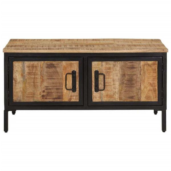 Syfax™ Tavolino Da Salotto 80X50X40 Cm Legno Massello Di Mango Grezzo-image