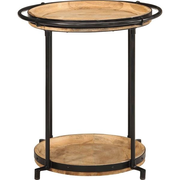 Syfax™ Tavolino Da Salotto Ø55X60 Cm In Legno Massello Di Mango-image