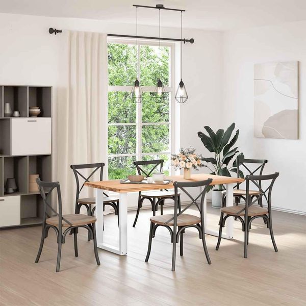 Syfax™ Gambe Per Tavolo Da Pranzo A Forma Di U 2 Pz Bianche 70X(72-73) Cm In Acciaio-image