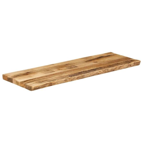 Syfax™ Piano Tavolo Bordi Vivi 110X40X2,5 Cm Legno Di Mango Grezzo-image