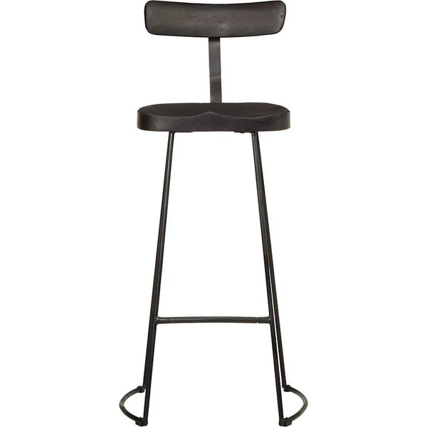 Syfax™ Sgabelli Da Bar 2 Pz Neri 49X43X103 Cm Legno Massello Di Mango-image